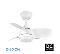 Ventilador de techo dc, pirdo, 24w 2400 lm con luz led 3000k-4500k-600