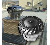 Ventilador de techo de 250 mm sin conexión de alimentación para turbinas eólicas, rejillas de ventilación de techo de acero inoxidable 304, para casas, fábricas, áticos, granjas, tapa giratoria de