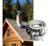 Ventilador de techo de acero inoxidable 304, 250 mm, accionado por el viento, resistente a la intemperie, duradero, para ático, garaje, granero, cobertizo, casa, fácil instalación