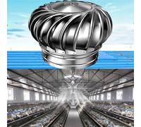 Ventilador de techo de acero inoxidable 304, sin motor, para casas, fábricas, áticos, granjas, ventilación de techo de 250 mm