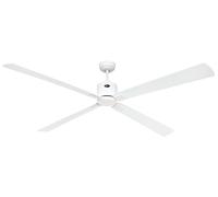 Ventilador de techo de bajo consumo con mando a distancia, modelo Eco Neo III, conexión WiFi, 180 cm, color blanco, aspas blancos/gris claro