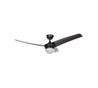 Ventilador De Techo De Metal Negro 36 Cm Luz Mando Distancia 6 Velocidades 3 Temperaturas Jiboa