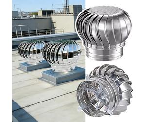 Ventilador de techo de turbina de 10 cm, tapa de ventilador giratorio, ventilador de turbina giratorio de techo, duradero para hogares con circulación de aire eficiente, ventilador impermeable fácil