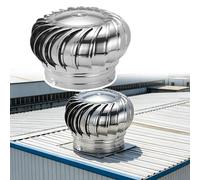 Ventilador de techo de turbina de acero inoxidable, aberturas de ventilador de turbina, salida de aire de 350 mm, 304, 4, 8, 10, 12 pulgadas, incluye abrazaderas