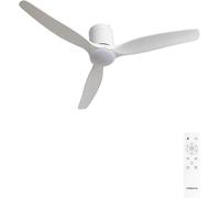 / VENTILADOR DE TECHO DELGADO Y SILENCIOSO CON ILUMINACIÓN / Ventilador de techo con luz, color blanco, con mando a distancia / 40W, diámetro 132cm, 6 velocidades, diseño delgado y con luz, funcionami