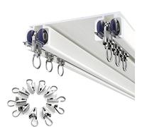 Ventilador de techo doble deslizante de aluminio de 160 cm de longitud, diseño blanco moderno, ideal para sala de estar y dormitorio, flujo de aire silencioso y eficiente, decoración elegante del