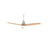 Ventilador de techo evvo v540 wood - 132 cm, led 18w 3 tonos, 6 velocidades, temporizador 8h, modo invierno/verano, mando, motor dc 40w, altura ajustable