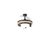 Ventilador de techo Fabrilamp gladiator 37W negro y madera - Nuevo