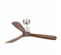 FARO BARCELONA Ventilador de techo Lantau, mando, nogal o acero