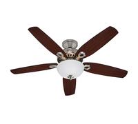 Ventilador de Techo Hunter Builder Deluxe Níquel Plata con Luz 132 cm