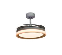 Ventilador dc kigali mini blanco/plata, 4 aspas retráctiles, 48w led
