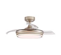 Ventilador de techo led 3cct aspas retráctiles moss 72 w 7920 lm niqu