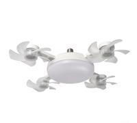 Ventilador de techo LED, bombilla E27 con control remoto, elegante, regulable nergética, 3 velocidades, creativo, dormitorio, sala de estar para iluminación (cuatro cabezas)