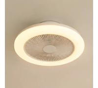 Ventilador de techo LED Lindby Vedin, blanco, CC, Ø 45 cm, RGBW
