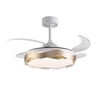 Ventilador de techo led ondas bel air home oro, 108 cm, 72w, 6480 lm,
