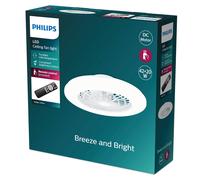Ventilador de techo LED Philips Amigo, blanco brillante, 49 cm, CCT