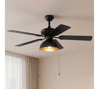 Ventilador de techo Lucande con luz Shamoian, silencioso, Ø 130 cm