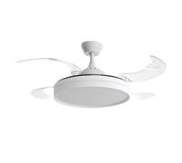 Ventilador de Techo, Luz LED, Diámetro 106cm, Modo Frio Calor, Silencioso (Blanco)