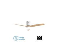 Fabrilamp Ventilador de techo Abrila Aguilón Aspas normales 20 W Blanco/Haya