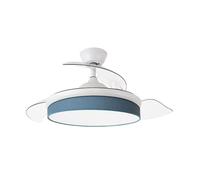Abrila Moda Blanco / Azul - Ventilador De Techo Aspas Retráctiles 72 W