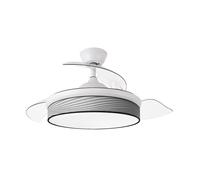 Ventilador dc moda 72w blanco/surco gris 108d 3aspas 7200lm 3000k,4000
