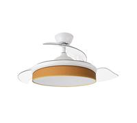 Abrila Moda Blanco / Naranja - Ventilador De Techo Aspas Retráctiles 72 W
