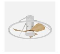 Fabrilamp Ventilador de techo Oporto 46W 3 aspas 66 cm 4600 lm Blanco/Haya
