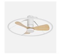 Fabrilamp Ventilador de techo Oporto DC 56W 3 aspas 84 cm Blanco/Haya, 6 velocidades con mando