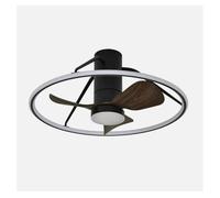 Fabrilamp Ventilador de techo Oporto 46W 3 aspas 66 cm 4600 lm 3000/4000/6000K Negro-Marrón