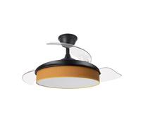 Abrila Moda Negro/Naranja - Ventilador De Techo Aspas Retráctiles 72 W
