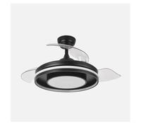 Fabrilamp Ventilador DC Pitufo 59W 3 aspas 6980 lm RGB 3000-4500-6500K mando+memoria Negro/Madera