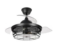 Abrila Tornado Negro - Ventilador De Techo Aspas Retráctiles 5Xe27