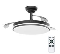 Ventilador de Techo OStarkDom con Luz LED Retráctil 106cm, 3 Aspas, Potencia Total 72W, Sin APP, con Mando a Distancia, Temporizador, 6 Velocidades, 3 Temperaturas de Luz, Función Verano-Invierno, Q