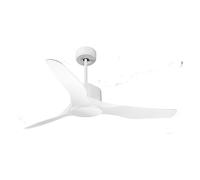 Ventilador de techo Reversible Termostato Wifi Motor DC Techos Inclinados Mando a Distancia Adaptador 2/3 Aspas Hypersilence Memoria Vendible Shopify (AUTOMATICO) White
