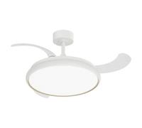 Ventilador de techo Ruvik M (Blanco, 107 cm, 25,5 W, Blanco cálido)