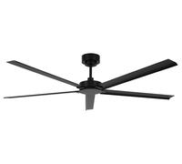 Ventilador de techo sin luz exterior silencioso dc 35w con mando ø152 cm monza lucci air negro 5 aspas de aluminio |6 velocidades |modo verano/invierno |recomendado de 20 a 40m²