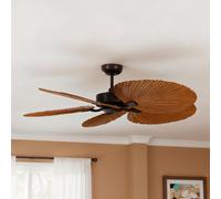 Ventilador de techo sin luz silencioso dc 40w con mando ø132 cm bali lucci air negro/marrón 5 aspas |6 velocidades |modo verano/invierno |recomendado de 20 a 40m²