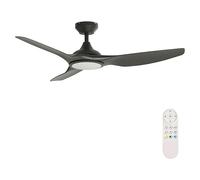 Ventilador de techo Velez (Negro, 132 cm, 35 W, Blanco neutro)