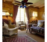 Ventilador de techo Vintage Acuario (Negro, 132 cm, 55 W)