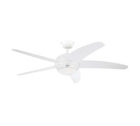 Ventilador de Techo Westinghouse BENDAN Con Luz y Mando Blanco 132 cm