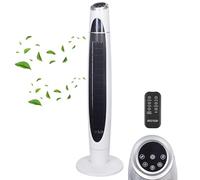 Ventilador de torre de 3 niveles ionizador 3 modos 60 vatios temporizador de 12 horas mando a distancia oscilante pantalla LED ventilador de torre de pie ventilador de pie ventilador de columna
