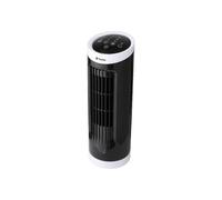 PUR LINE | Ventilador de Torre de Sobremesa Compacto 20W con Panel Táctil - 3 Velocidades, Oscilación Automática y Temporizador, Diseño Elegante en Negro y Gris