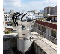 Ventilador de turbina de techo para ático, garaje o cobertizo, ventilador de viento de acero inoxidable 304 (no requiere conexión eléctrica), diámetro de 400 mm, resistente a la intemperie, tapa de