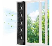 Ventilador De Ventana Para Dormitorio, Extractor De Aire Retráctil | 35-175 Cm Opcional, Velocidad Ajustable De 0 A 2500 RPM Y Retráctil De 10 Cm(75-85cm/29.53-33.46in)