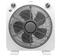 Ventilador de ventilación de tres velocidades, para mesa o suelo, con apagado silencioso hasta 1 hora, 5 aspas y un conducto de salida giratorio. Dimensiones: 38 x 40 cm