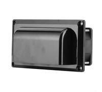Ventilador de ventilación lateral de 12 V, extractor de bajo ruido para caravana, remolque, resistente al agua, color negro, con protector de malla, 400 mm (negro)