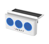 Ventilador de ventilación solar para coche | Ventilador de ventana con 3 salidas de aire para purificación del aire en el interior, comodidad de aparcamiento en verano y