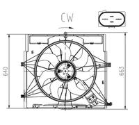 Ventilador del radiador Ventilador simple 47920 NRF para MERCEDES-BENZ CLASE V