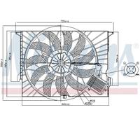 Ventilador del radiador Ventilador simple 85818 NISSENS para MERCEDES-BENZ CLK