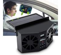 Ventilador doble con energía solar – Energía solar – Solar – Ventilador de extracción automático – Refrigeración – Portátil – Para automóvil –